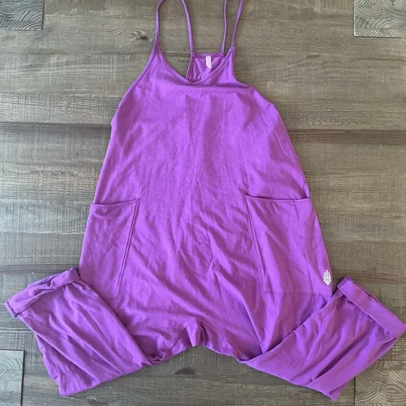Free People Movement Hot Shot Onesie Purple Size Medium